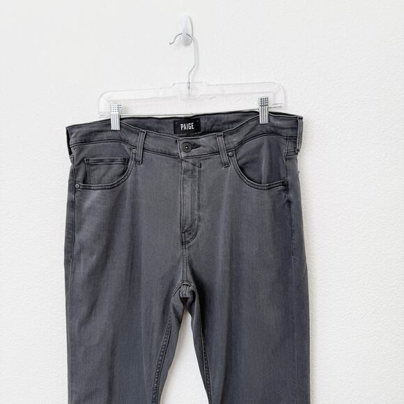 [Paige] Transcend Federal Slim Straight Burnham Gray Denim Jeans Stretch 36 x 32 - Picture 4 of 11